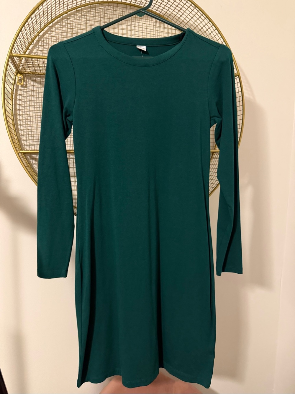 NWT Old Navy Fitted Rib-Knit Crew-Neck Mini Dress - Botanical Green (S)
